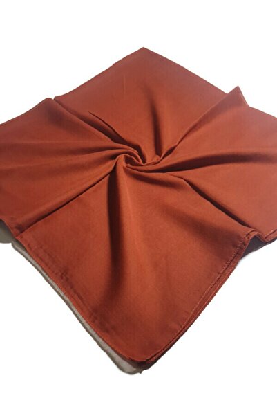 BENLİ Women's Orange Solid Color Stitched Writing 100x100cm