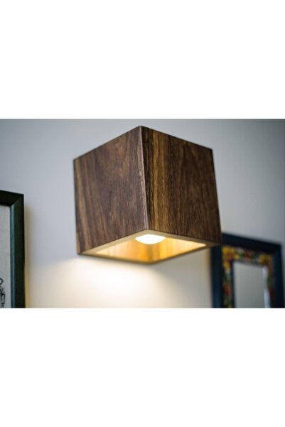 hü ma tasarım ve aksesuar ثريا جدارية خشبية لغرفة المعيشة بتصميم عاكس للضوء من Hüma