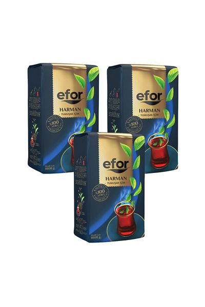 Efor Thresher Tea 1 Kg Set of 3 - Black Bulk and Soft Drink