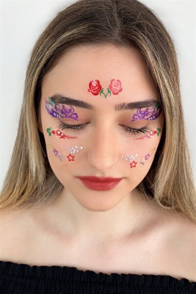 TAKIŞTIR Yapışkanlı Yüz Dövme Tattoo