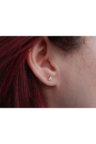 Sirius Pırlanta 3 Taşlı Pırlanta Küpe