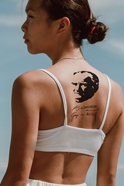 TAKIŞTIR Misotrend Geçici Atatürk İmza Ve Silüet Dövme