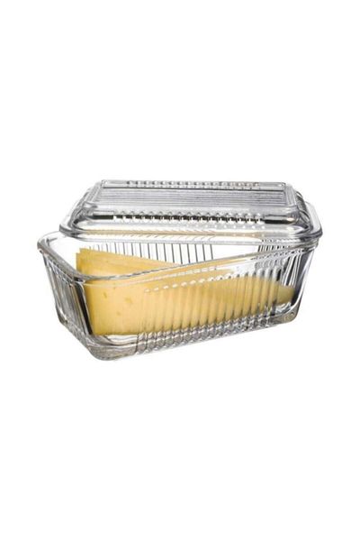 Paşabahçe Butter Food Glass Storage Container with Lid 97711