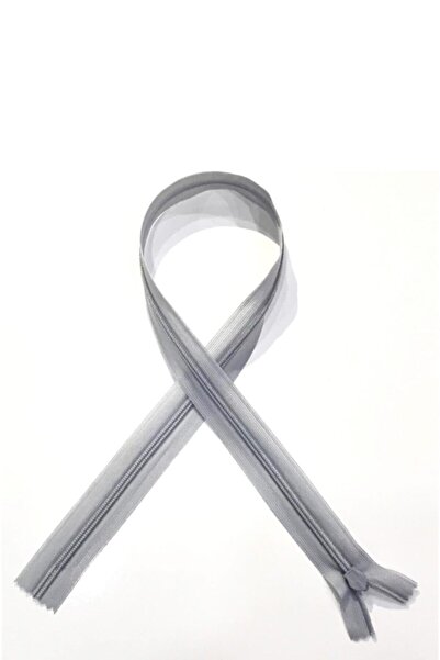 Bayar Kumaş قطعتين سحاب مخفي رمادي 60 سم