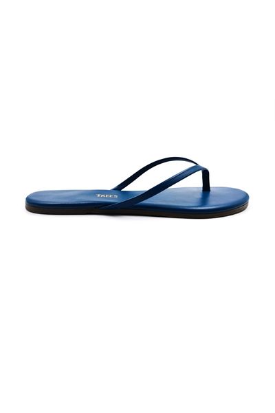 Tkees Flip-flops de damă, fără toc, albastru petrol