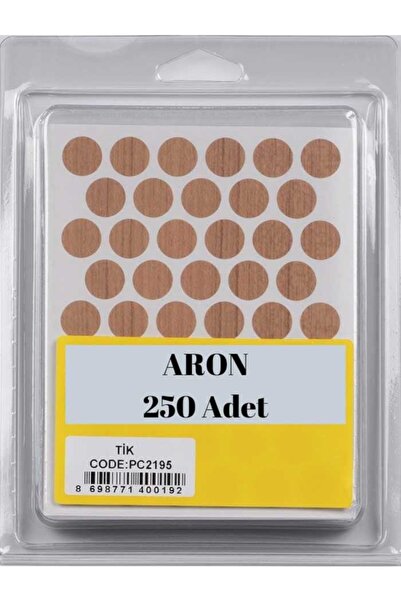 ARON HIRDAVAT (250 Adet) Yapışkanlı Vida Kapatıcı Tapa Tik Mat (5 Tabaka)