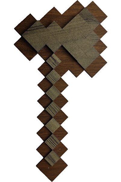 Payitaht Tablo Minecraft Tahta Balta 3 Boyutlu Ahşap Duvar Dekorasyonu