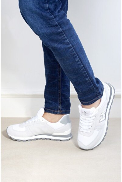 Hammer Jack 19250 حذاء رياضي نسائي من الجلد الطبيعي باللون الأبيض ونعل سميك ل...