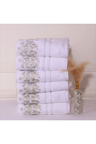 Özdilek Серебриста вишивка 50*90 рушник 6 шт.