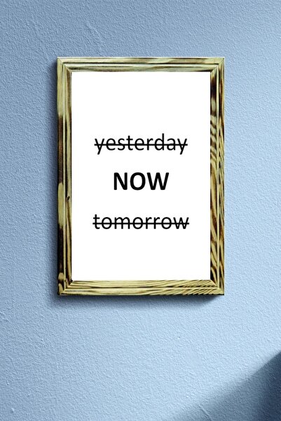 Lenochka Ieri Acum Mâine (ieri-acum-mâine) Pictură cu cadru din lemn 24x33 Cm