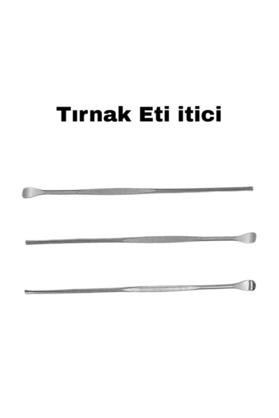 MOR SALKIM HOME Paslanmaz Krom Çelik 8 Cm Metal Tırnak Kenarı Itekleme Çubugu...