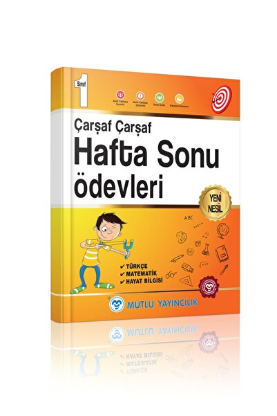 Mutlu Yayıncılık 1. Sınıf Çarşaf Çarşaf Hafta Sonu Ödevleri / Kolektif / Mutl...
