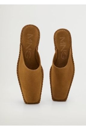 MANGO Kad n Orta Kahverengi Arkas Ac k Deri Babouche Ayakkab Fiyat Yorumlar Trendyol