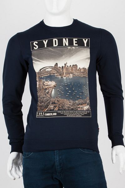 Dünyadan Hediyeler Sidney Unisex Βαμβακερό φούτερ με λεπτή εφαρμογή Medium