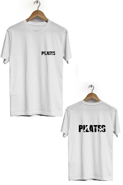 Zeron Tasarım Pilates Print Short Sleeve T-Shirt - Front and Back Design Bll2023
