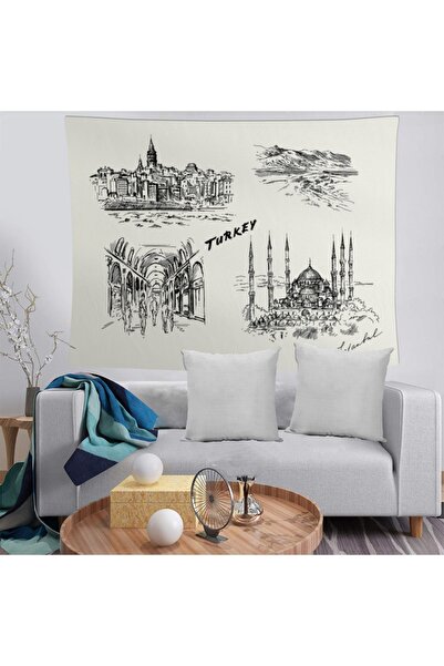 MEKTA HOME Husă decorativă pentru perete, lavabilă, rezistentă la pete, din T...