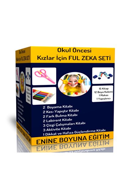 Enine Boyuna Eğitim مجموعة الذكاء الكاملة للفتيات في مرحلة ما قبل المدرسة (15...