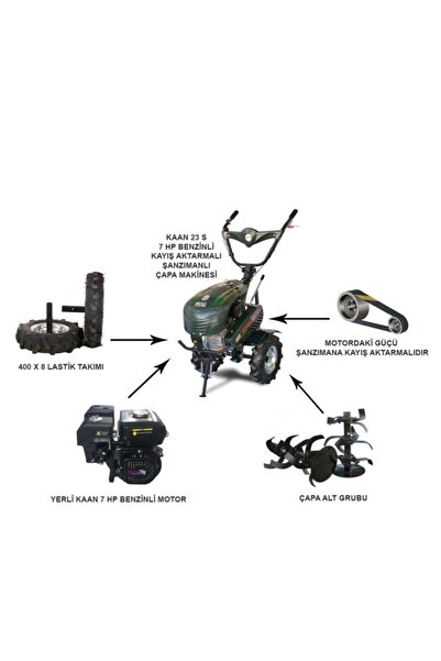 Kaan 23 S Çapa Makinesi 7 Hp