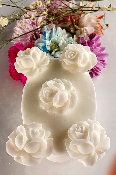 FANTASTİK SANAT ATÖLYESİ Decorative Gift Luxury Series Rose Scented 120 grams Oval Bath and Hand Soap