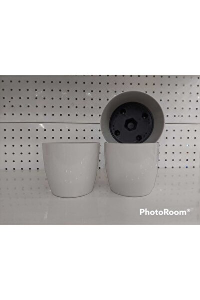 SERİNOVA Ucuzzavm Yakut Saksı 1no 0.68 Litre 3 Lü Kırık Beyaz Menekşe Saksısı