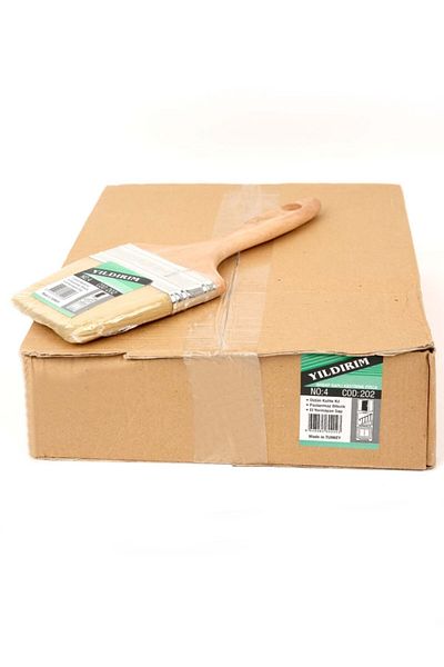 FırsatYapıMarket Wooden Handle Cutting Brush No:4 12 Pieces