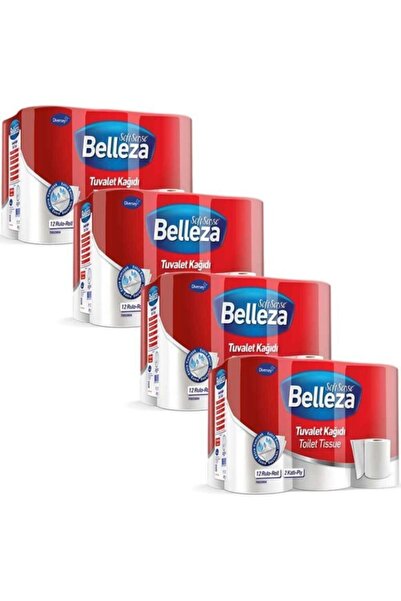 Diversey Belleza Tuvalet Kağıdı 2 Kat 150 Yaprak 12'li X 4 Paket =48 Rulo