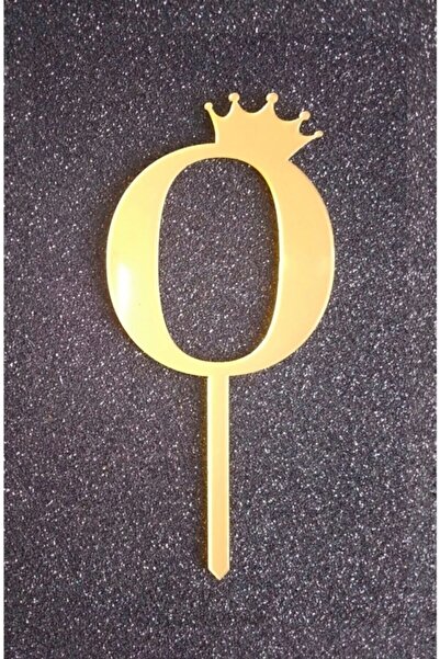 BEST PARTİ DOĞUM GÜNÜ PARTİ SÜSLERİ Happy Birthday Doğum Günü 0 Rakam Gold Rengi Pasta Süsü Pleksi