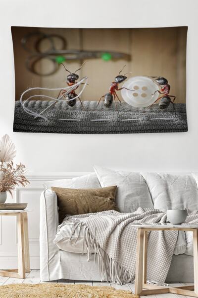 MEKTA HOME غطاء حائط مزخرف مقاوم للبقع وقابل للغسل من Tailor Ants Mktdvr-2099