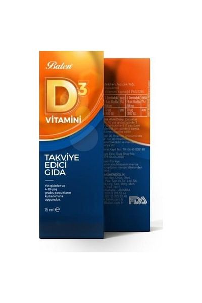 Balen Vitamin D3 - 20MlCapacity