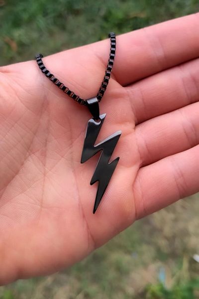 The Collection Lightning Model Black Men's Necklace