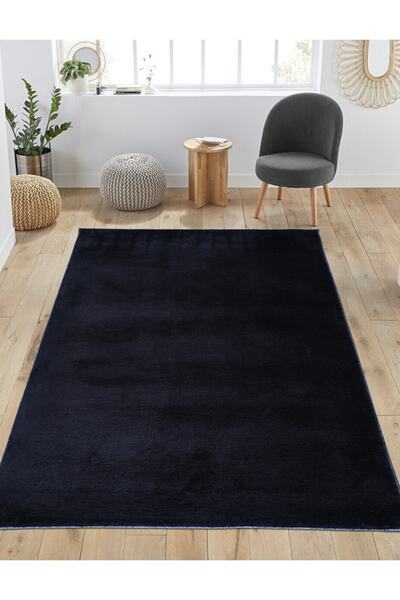 LİNOS HOME Siyah, Peluş, Antibakteriyel, Kaymaz Taban Post Halı