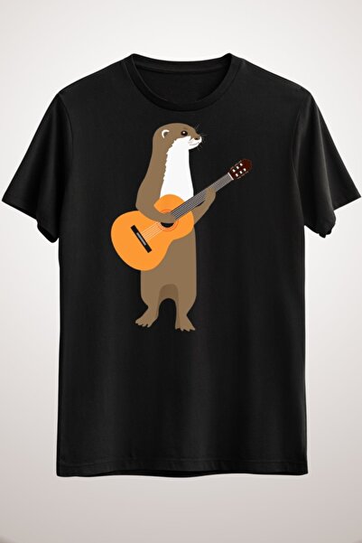 GreenMint للجنسين الأسود الغيتار الغيتار أوتر قميص الحيوان الاطفال الغيتار عا...