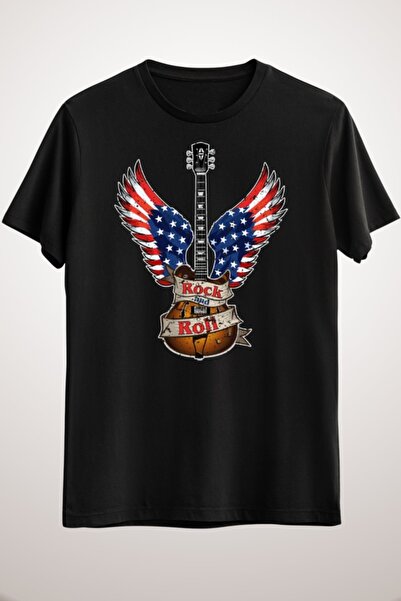 GreenMint للجنسين جيتار أسود جيتار الولايات المتحدة الأمريكية العلم روك آند ر...