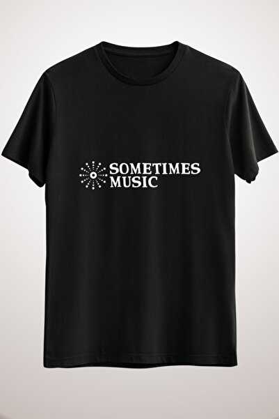 GreenMint للجنسين أسود Sometimes الموسيقى التي شيرت الموسيقى الأبيض على الظلام