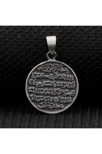 Takıhan Ayetel Kürsi Ve Nazar Dualı 925 Ayar Gümüş Kolye Ucu