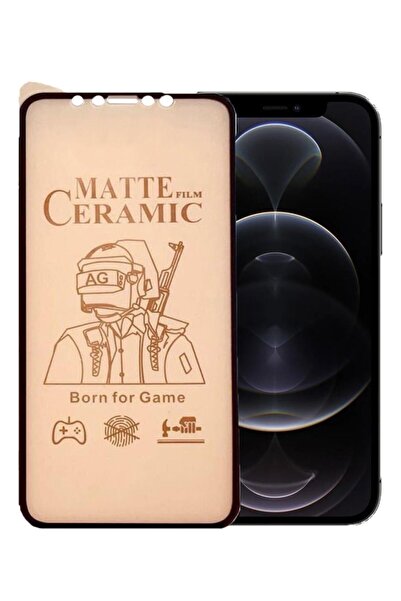 CEPSTOK Iphone 12/12 Pro Uyumlu Kırılmaz Cam Mat Seramik Esnek Tam Kaplayan E...