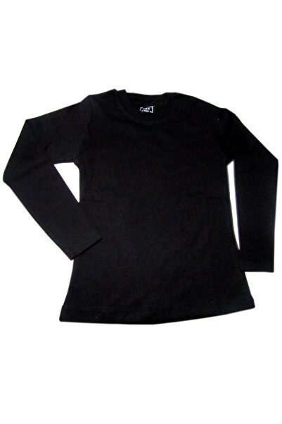 salarticaret Siyah Uzun Kollu Badi Yüzde Yüz Pamuklu 13-16 Yaş Arası Uzun Kol