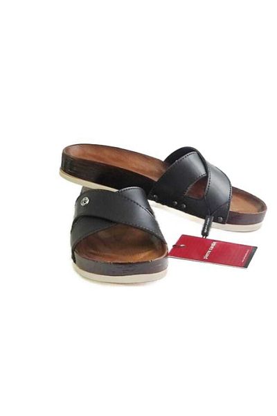 Pierre Cardin Cross Band Orthopedic Black Slippers 3223-11