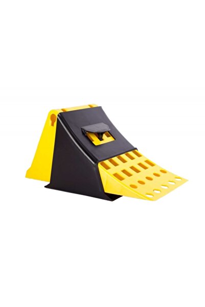 AHMET OTOMOTİV Kamyon Tır Dorse Kulplu Askılı Teker Takozu - Plastik Sarı