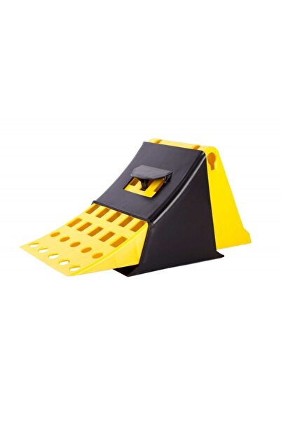 AHMET OTOMOTİV Kamyon Tır Dorse Kulplu Askılı Teker Takozu - Plastik Sarı