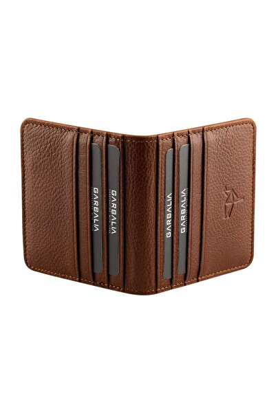 Garbalia Men's Genuine Leather Tan and Argenta Card Holder Wallet