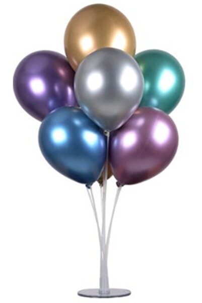 Ekin Süs حامل بالون مع بالونات كروم