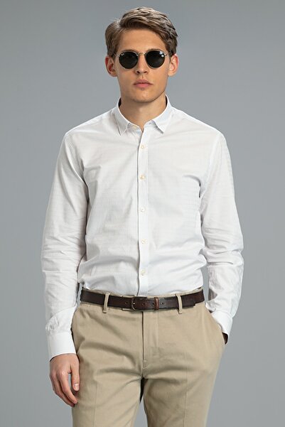 Lufian Carlos Smart Gömlek Slim Fit Beyaz