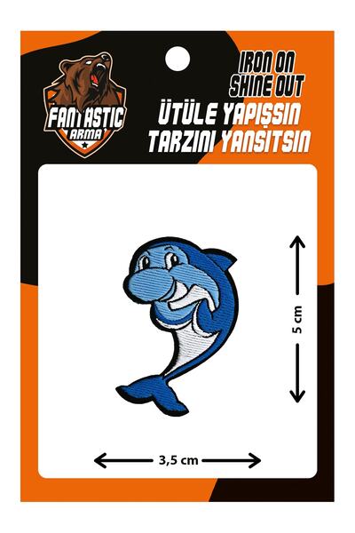 FANTASTIC ARMA Patch de armă țesută care se lipsește cu fierul de călcat, delfin
