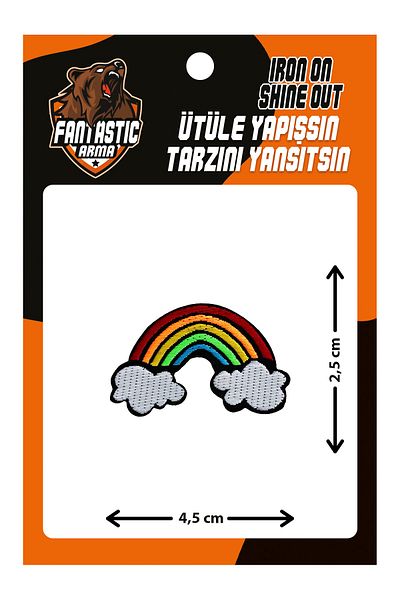 FANTASTIC ARMA Patch de armament țesut care se lipsește cu fierul de călcat, curcubeu