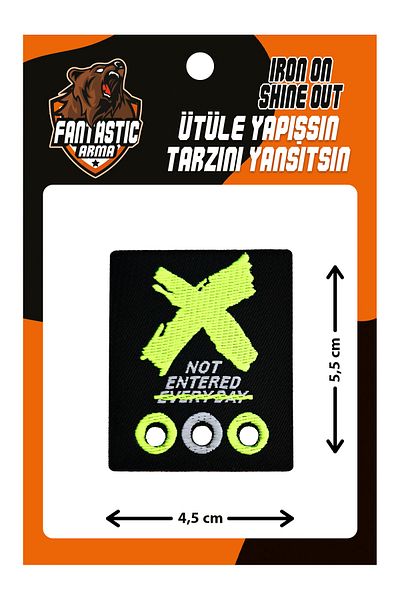 FANTASTIC ARMA Patch de armă țesut care se lipsește cu fierul de călcat, X nu introdus