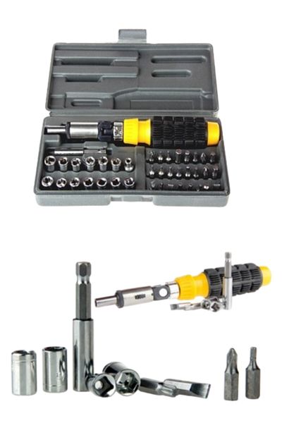 RoseRoi Grey 41 Piece Screwdriver Socket Set with Bag