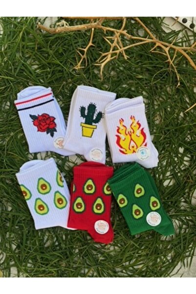 çorapdunyam 6 paketa unisex šarenih, jednobojnih, veselih koledž teniskih čar...