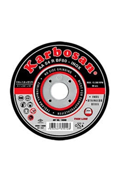 KARBOSAN Metal Kesici Taş 115x1 Inox Kesme Taşı 3 Adet