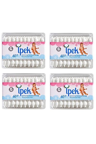 İpek Pamuk 4 Pieces of 60 Silk Baby Ear Cotton - Cleaning Shoes